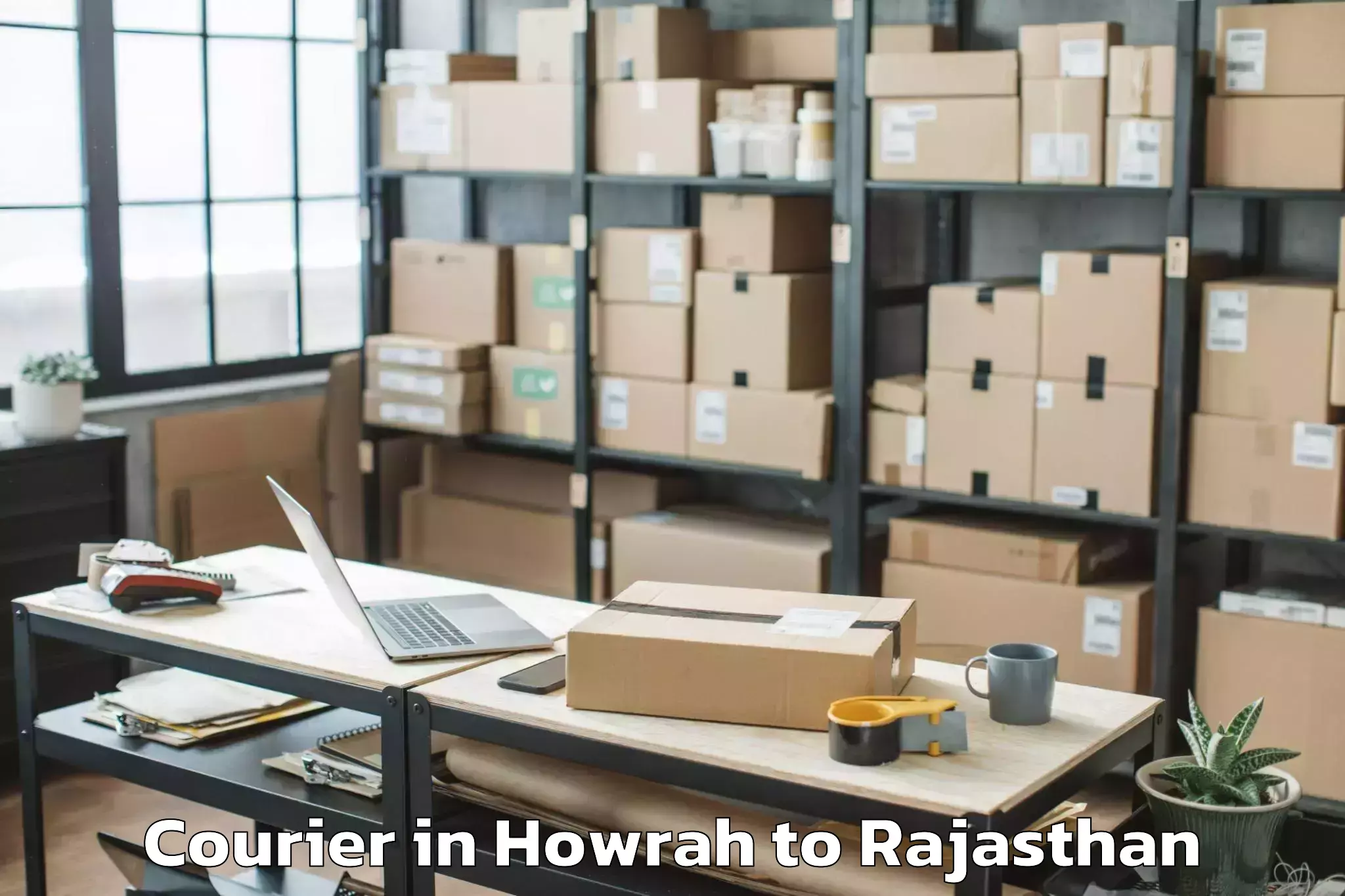 Leading Howrah to Bagru Courier Provider